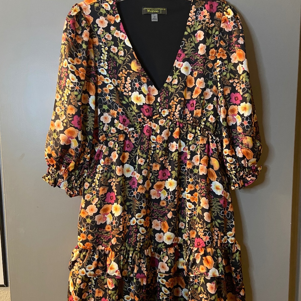 Melonie T 3/4 Sleeve Floral Fit